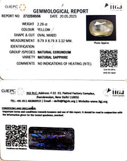 2.29/CT Natural Ceylonese Pukhraj with Govt Lab Certificate (4551)